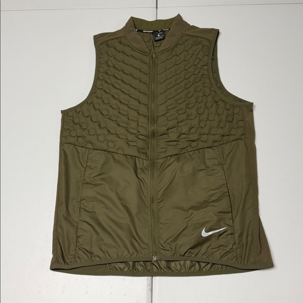 Nike Olive Green Quilted Golf Vest